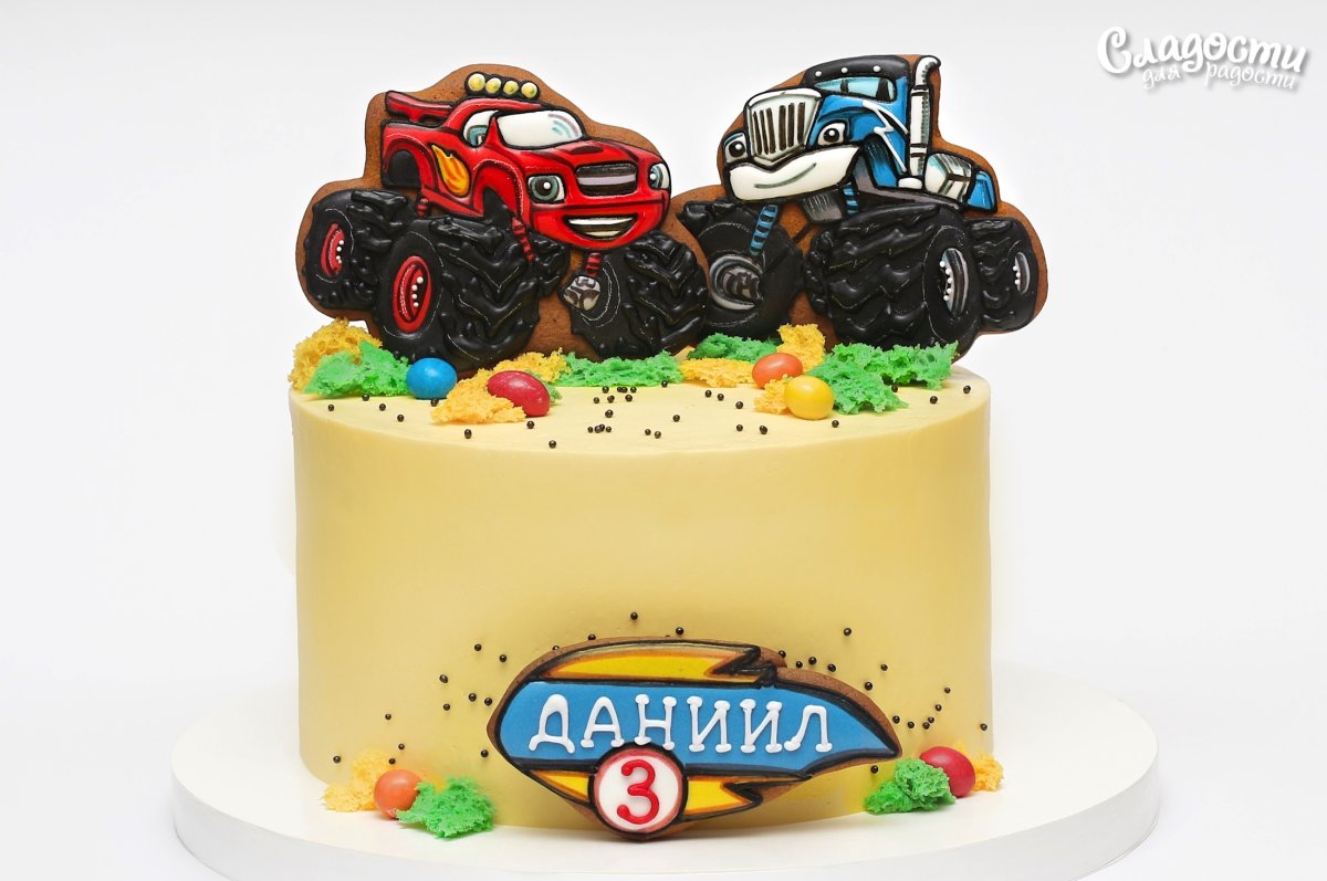 Торт Вспыш и чудо машинки для мальчика 3