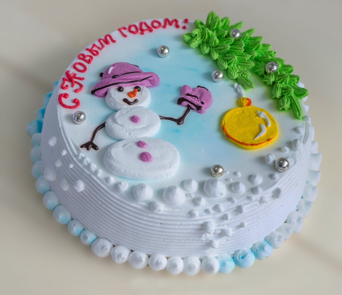 Тортики новогодние кремовые