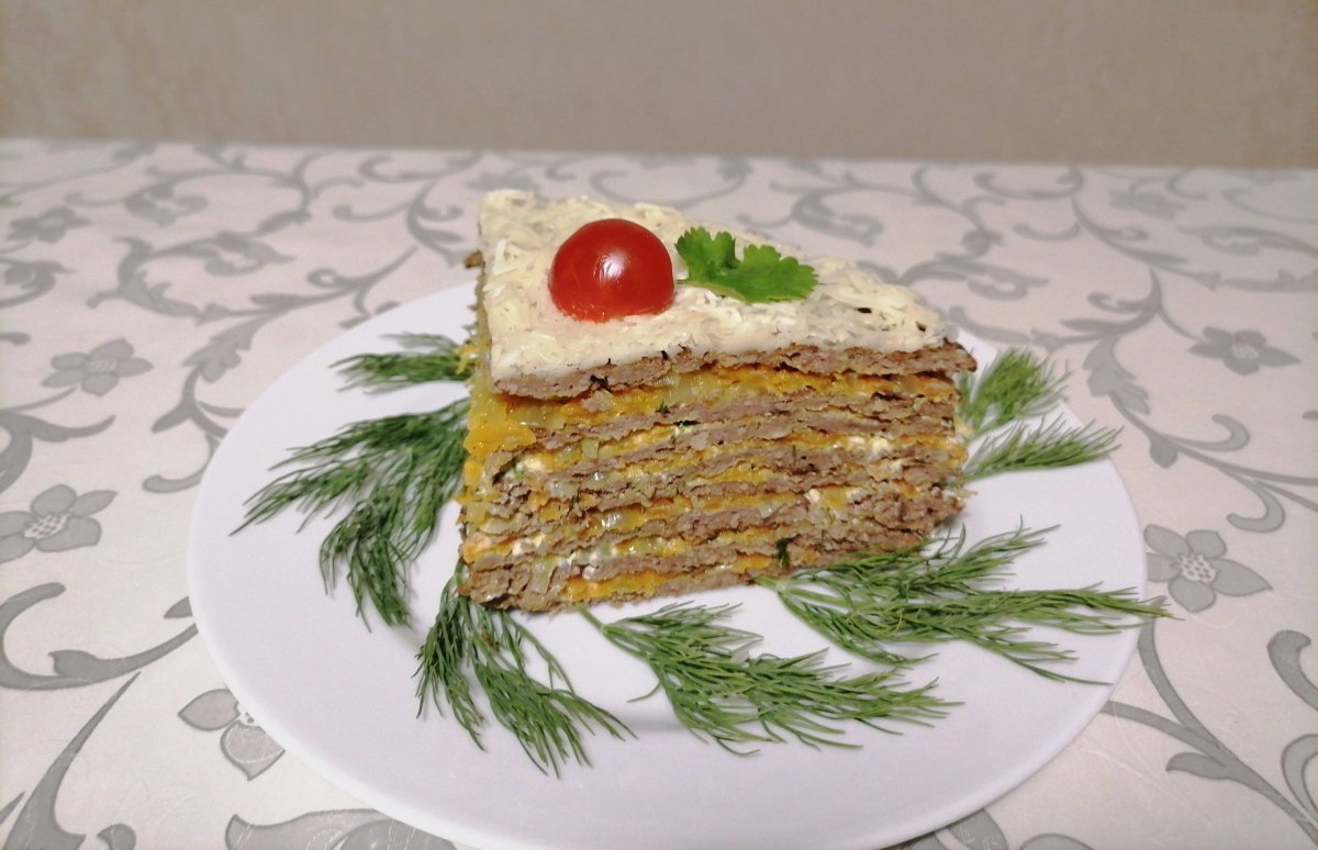 Печёночный тортик из куриной печени