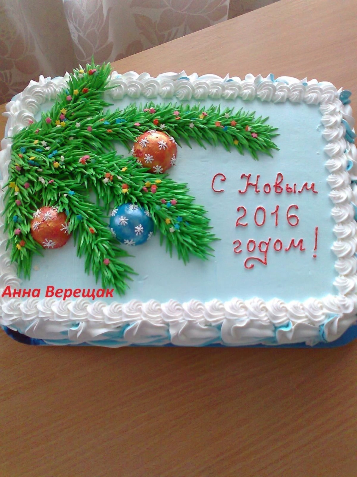 Торт новогодний прямоугольный