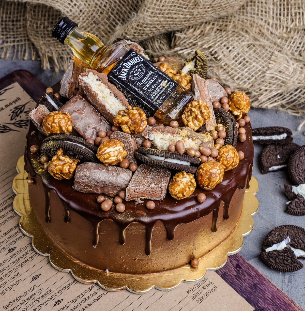 Медовик с грецкими орехами