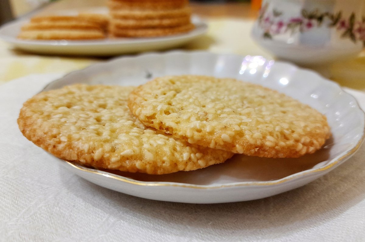 Кунжутное печенье фото
