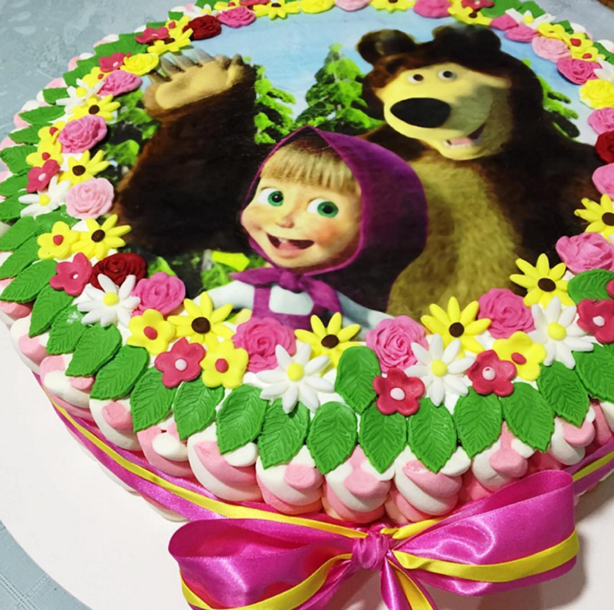 Торт Маша и медведь с ТОПЕРАМИ
