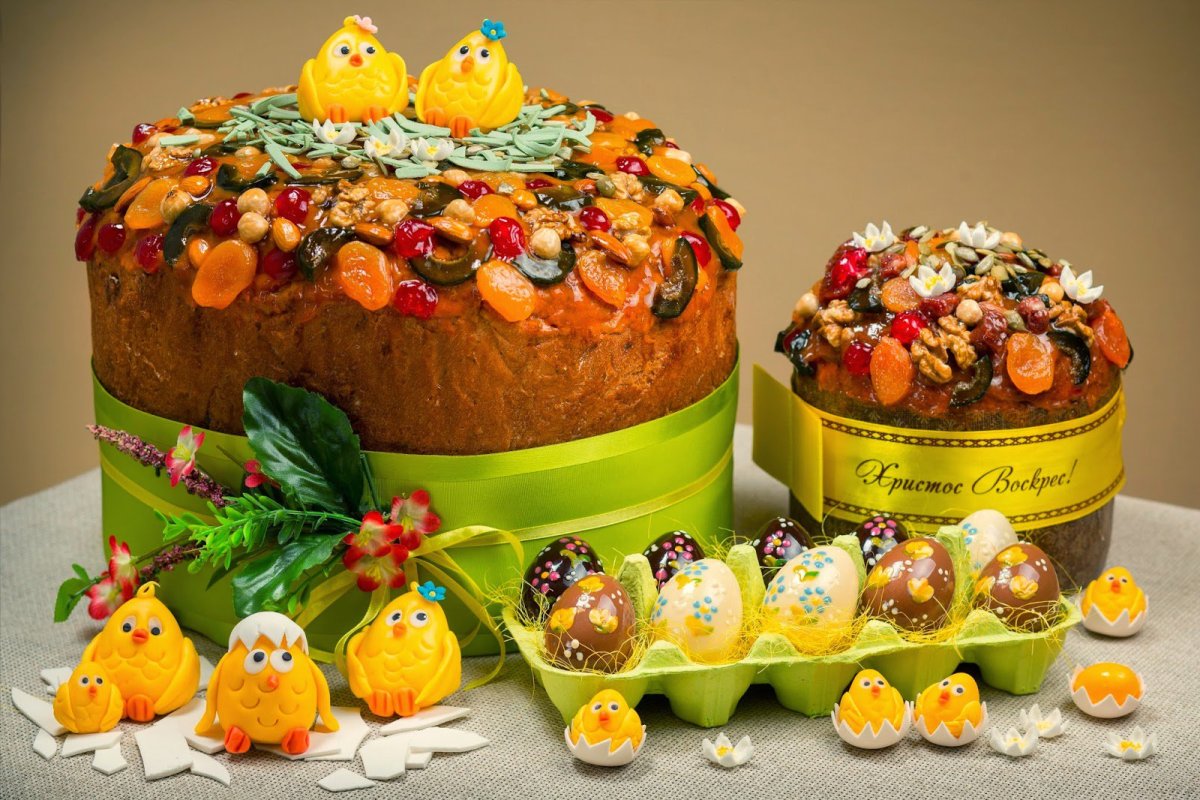 Пасхальный кулич декор