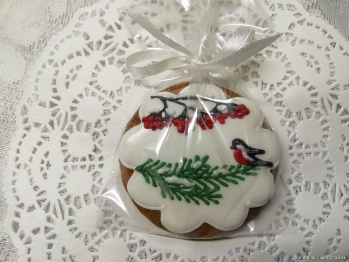 Снегири пряники имбирные пряники
