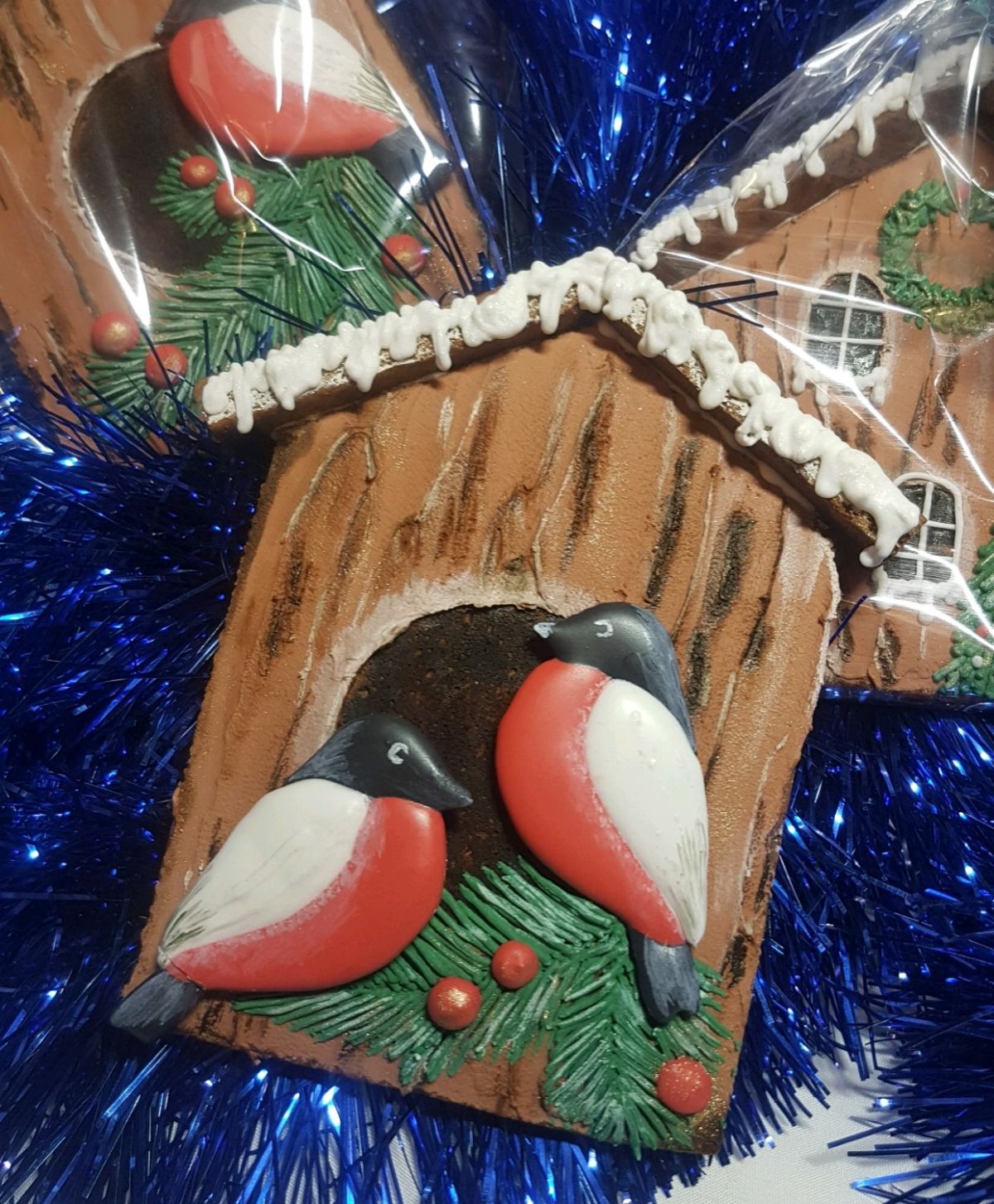 Снегирь рисунок на пряник