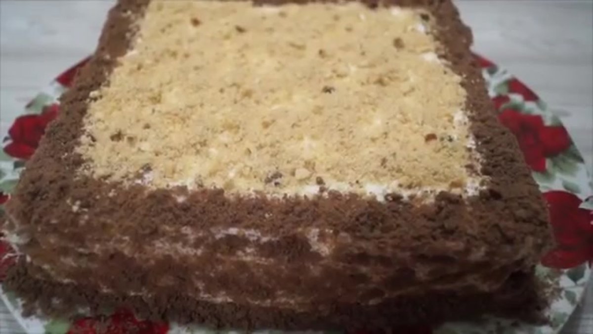 Торт без выпечки из печенья и творога
