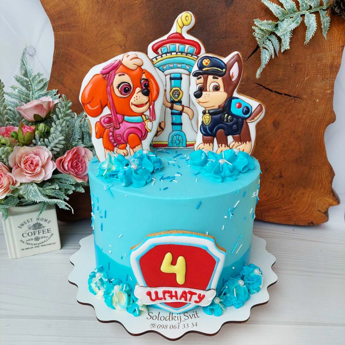 Торт Щенячий патруль для девочки 5 лет