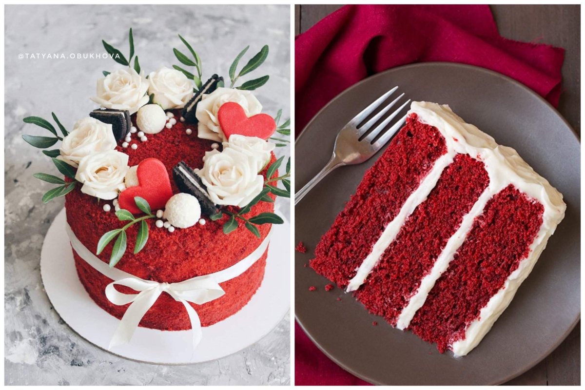Торта "красный бархат" (Red Velvet).