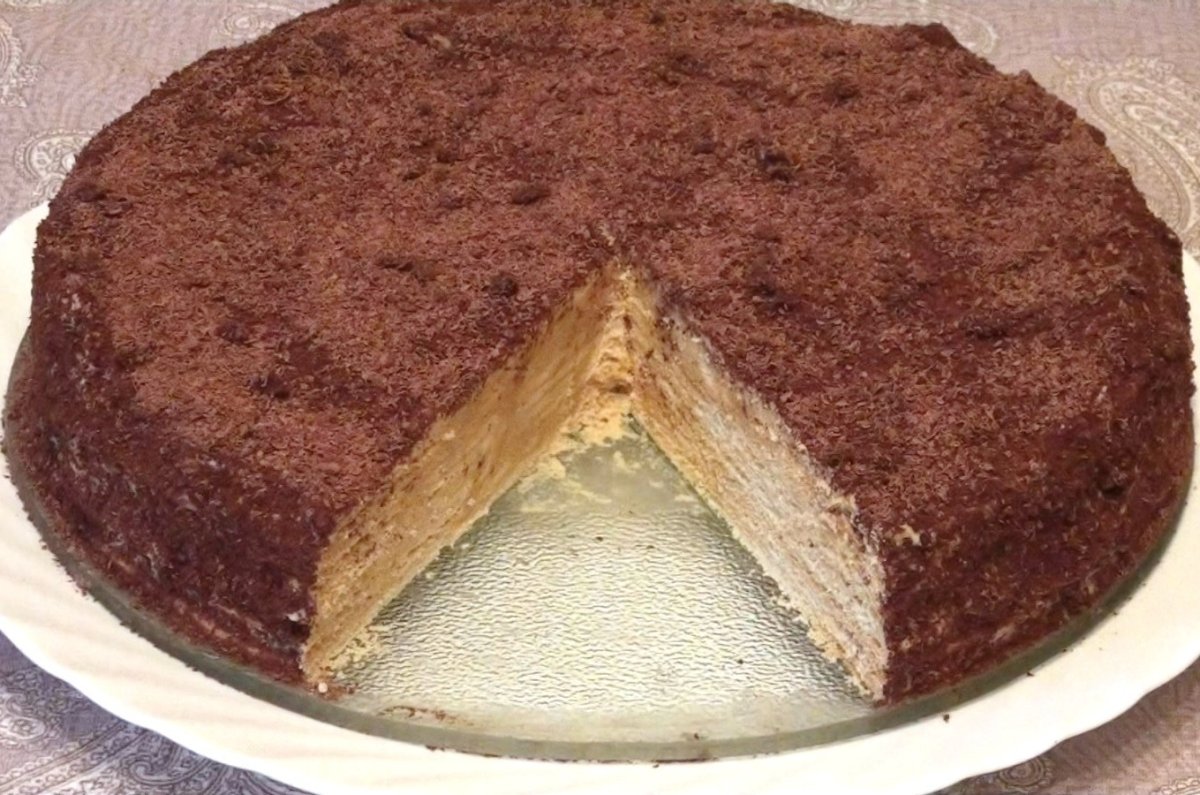 Торт Микадо с карамельным кремом