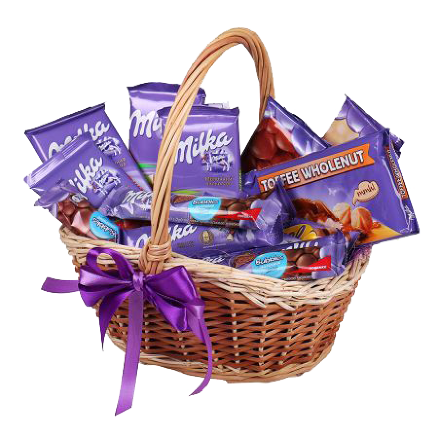 Корзина со сладостями Milka