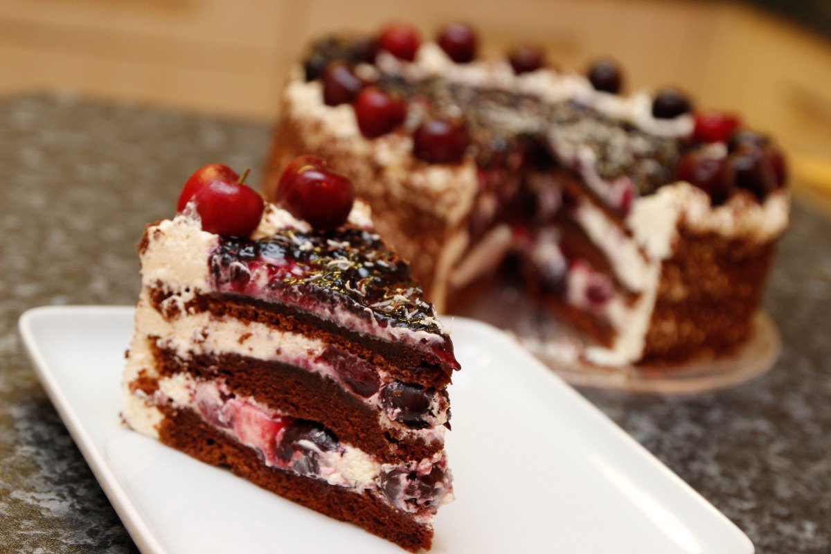 Торт "чёрный лес" (Black Forest Cake)