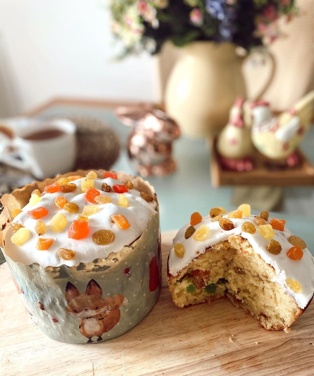 Творожный кулич на Пасху