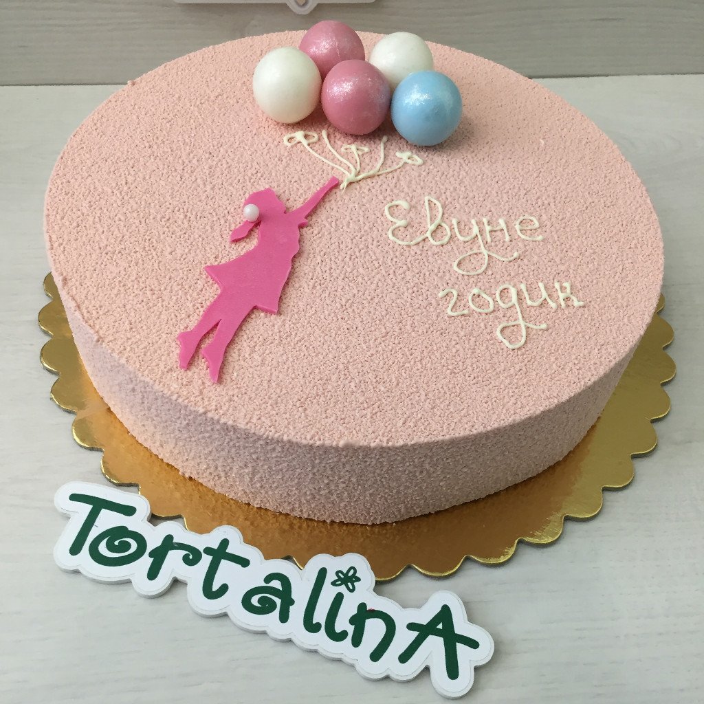 Торт с карамельными шарами