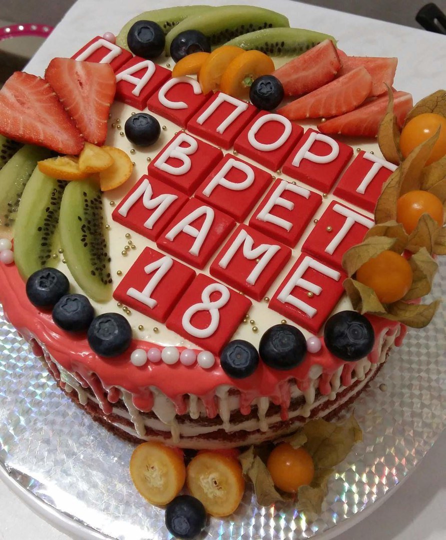 Торт с МОМО на день рождения