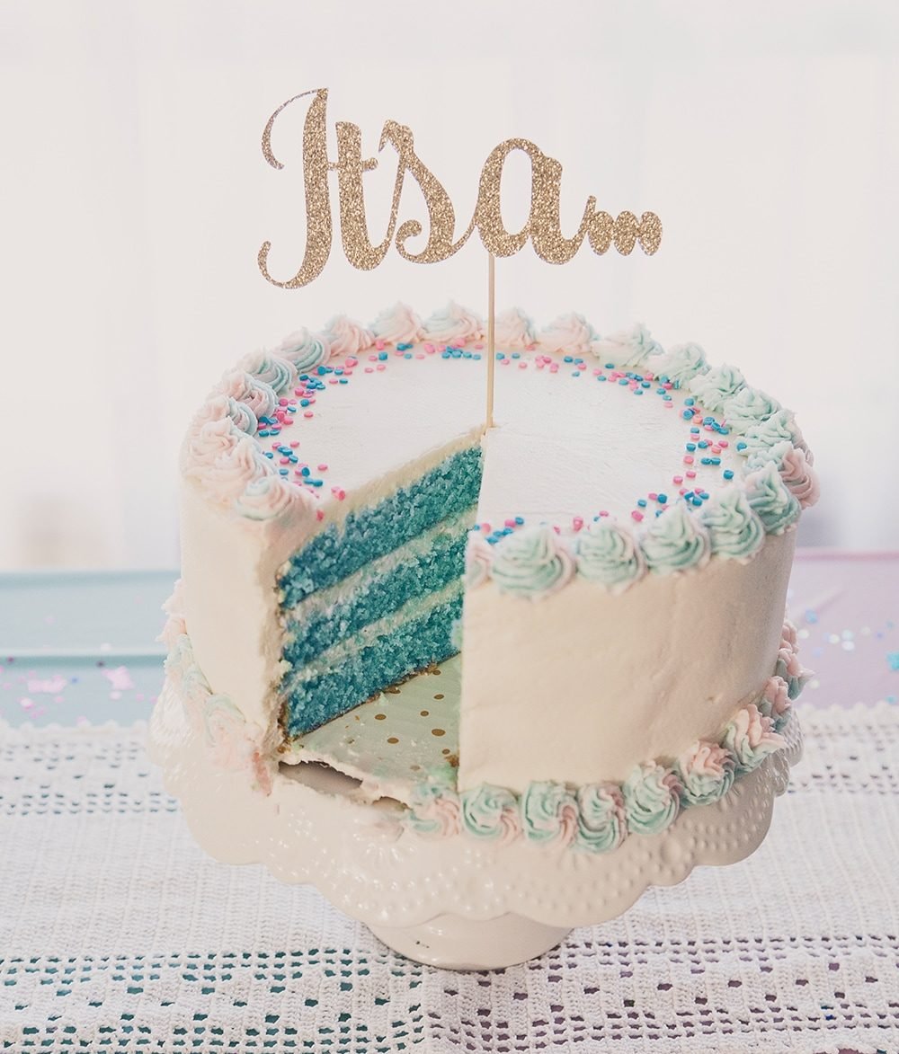 Gender Reveal Party торт