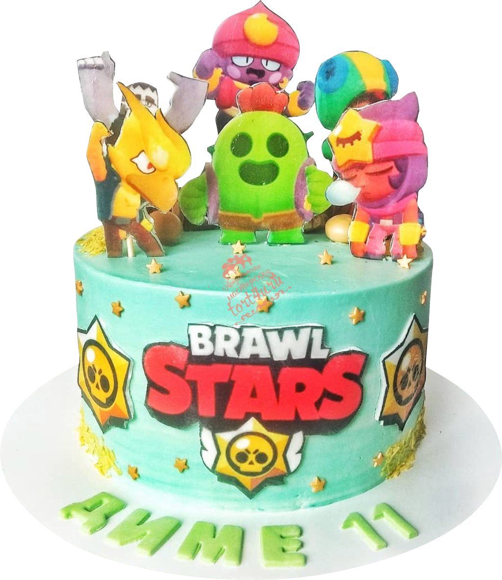 Торт Brawl Stars с фигурками