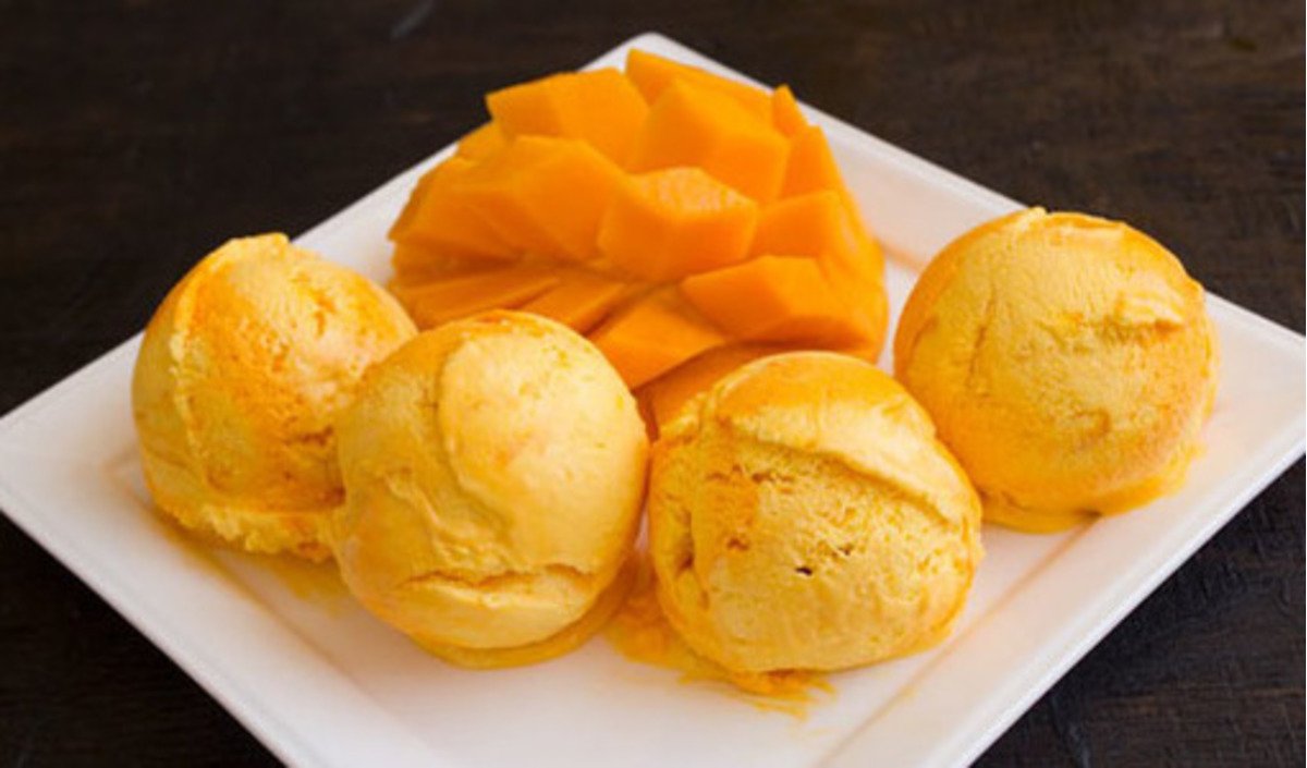 Mangoai co. Манговое мороженое. Мороженое манго. Мороженое с кусочками манго. Мороженое из манго.