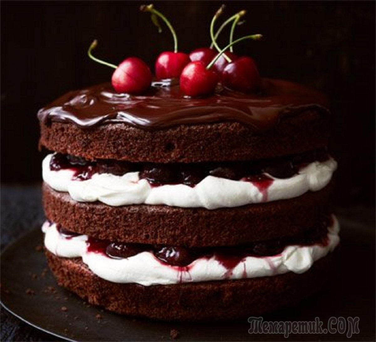 Торт "чёрный лес" (Black Forest Cake)