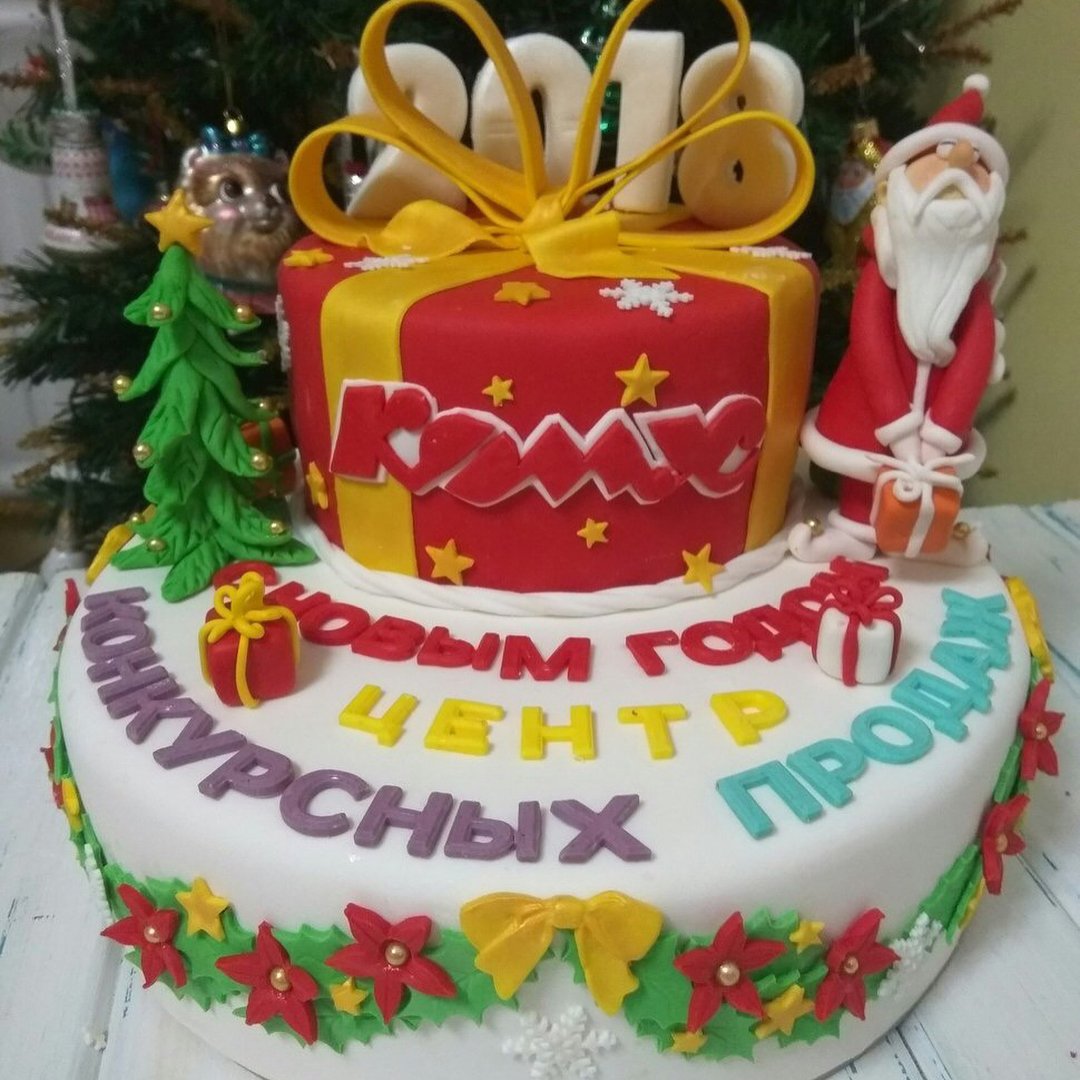 Корпоративный торт на новый год