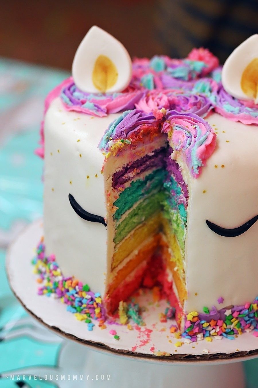 Радужный торт Единорожка