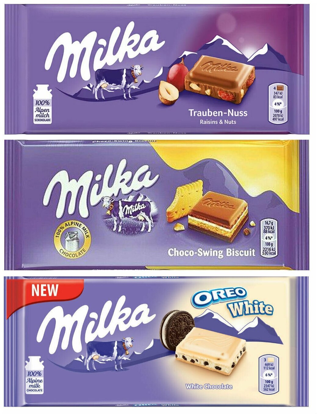 Шоколадки Милки много