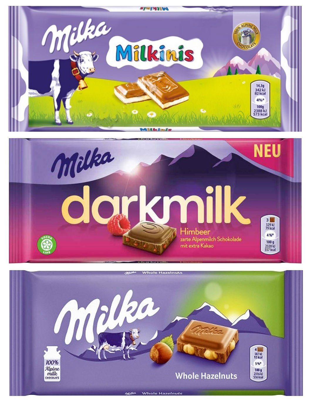 Шоколад Милка линейка