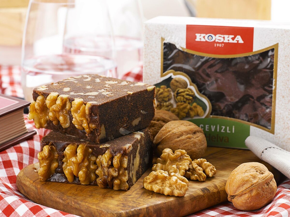 Халва кунжутная с грецкими орехами