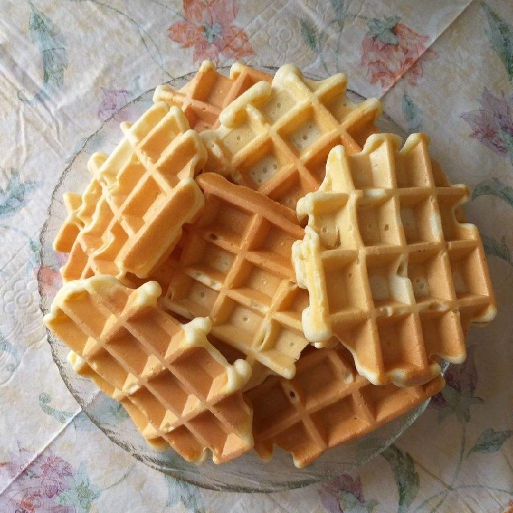 Вафли со сгущенкой