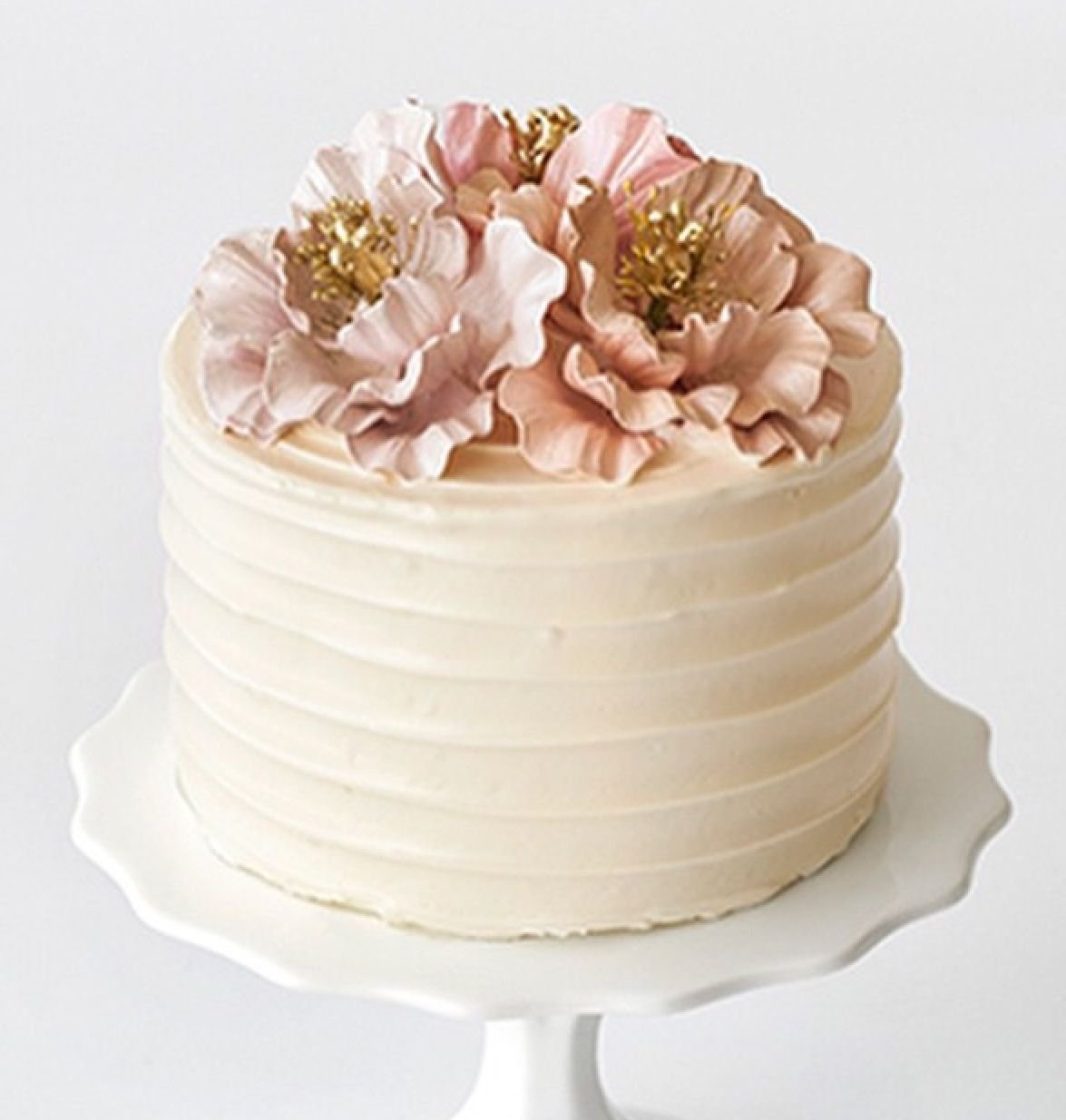 Торт на свадьбу одноярусный кремовый