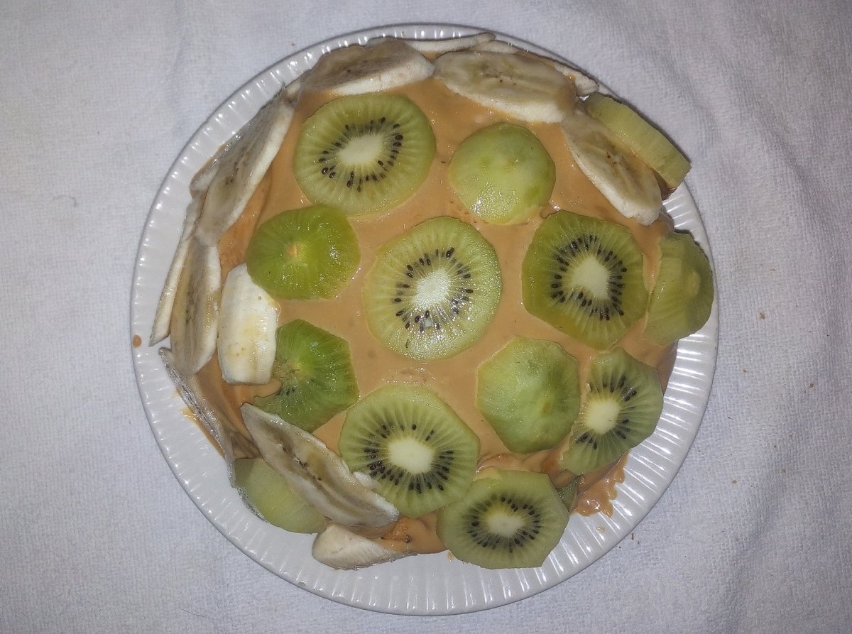 Пирожное с киви и творогом