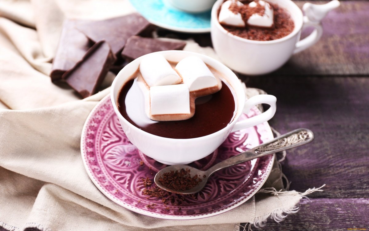 Кофе с зефирками маршмеллоу