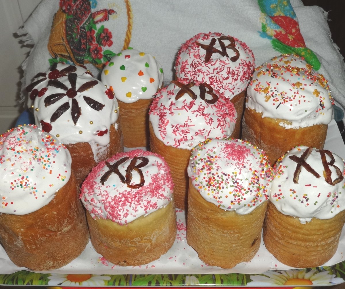 Творожный бездрожжевой кулич