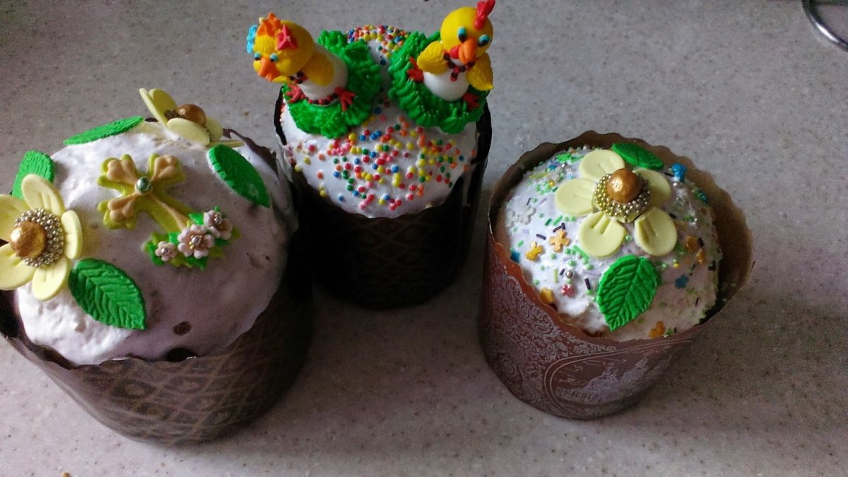 Украшение пасхальных куличей