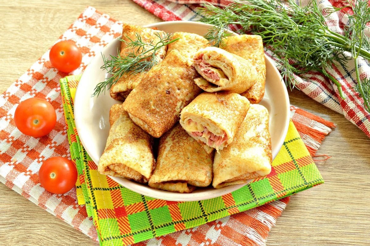 Заварные блинчики на кефире