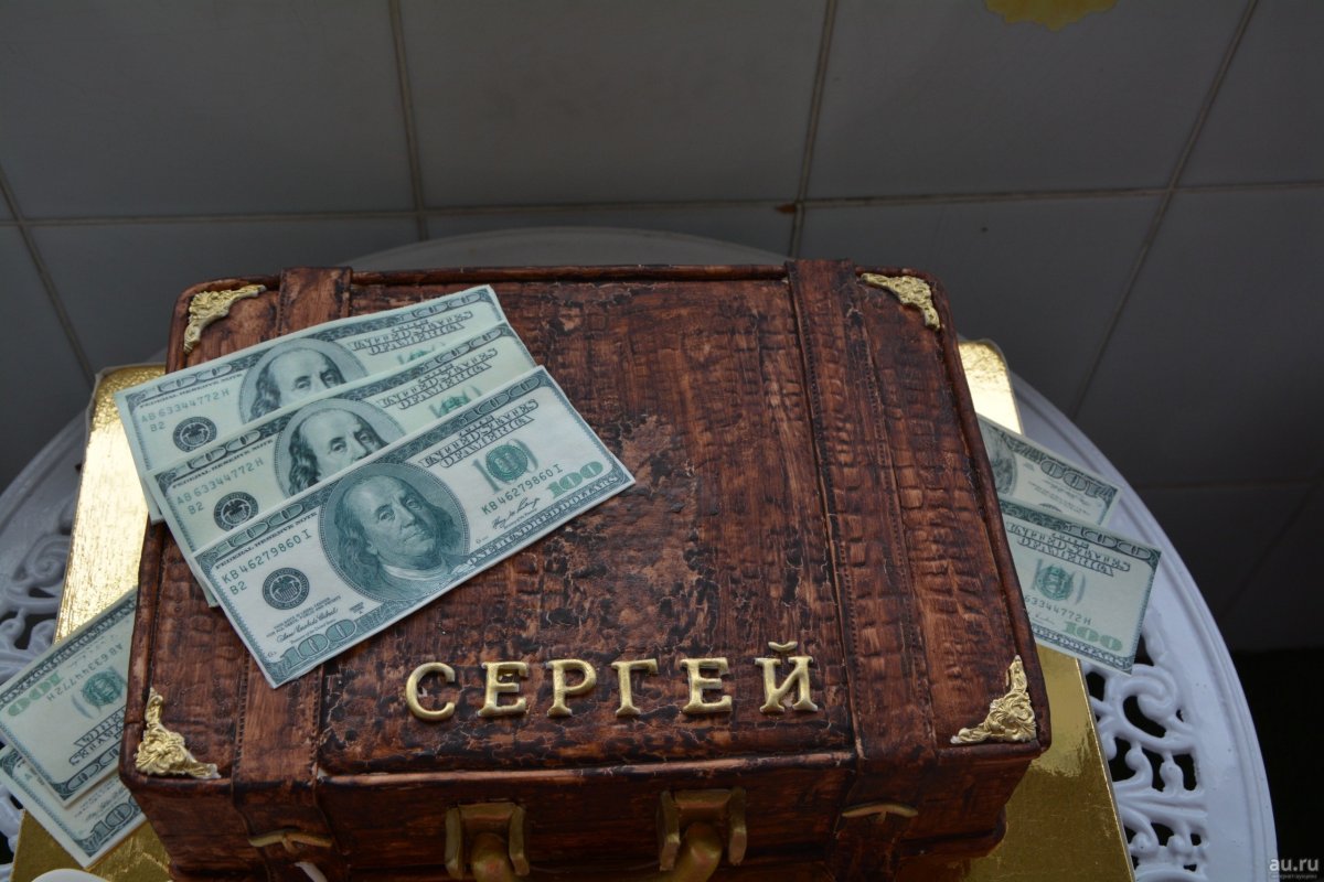 Торт сумка с деньгами