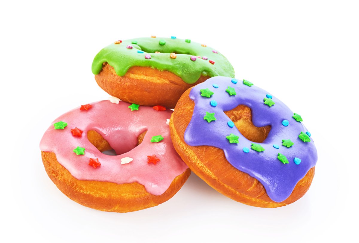 Розовый пончик с посыпкой