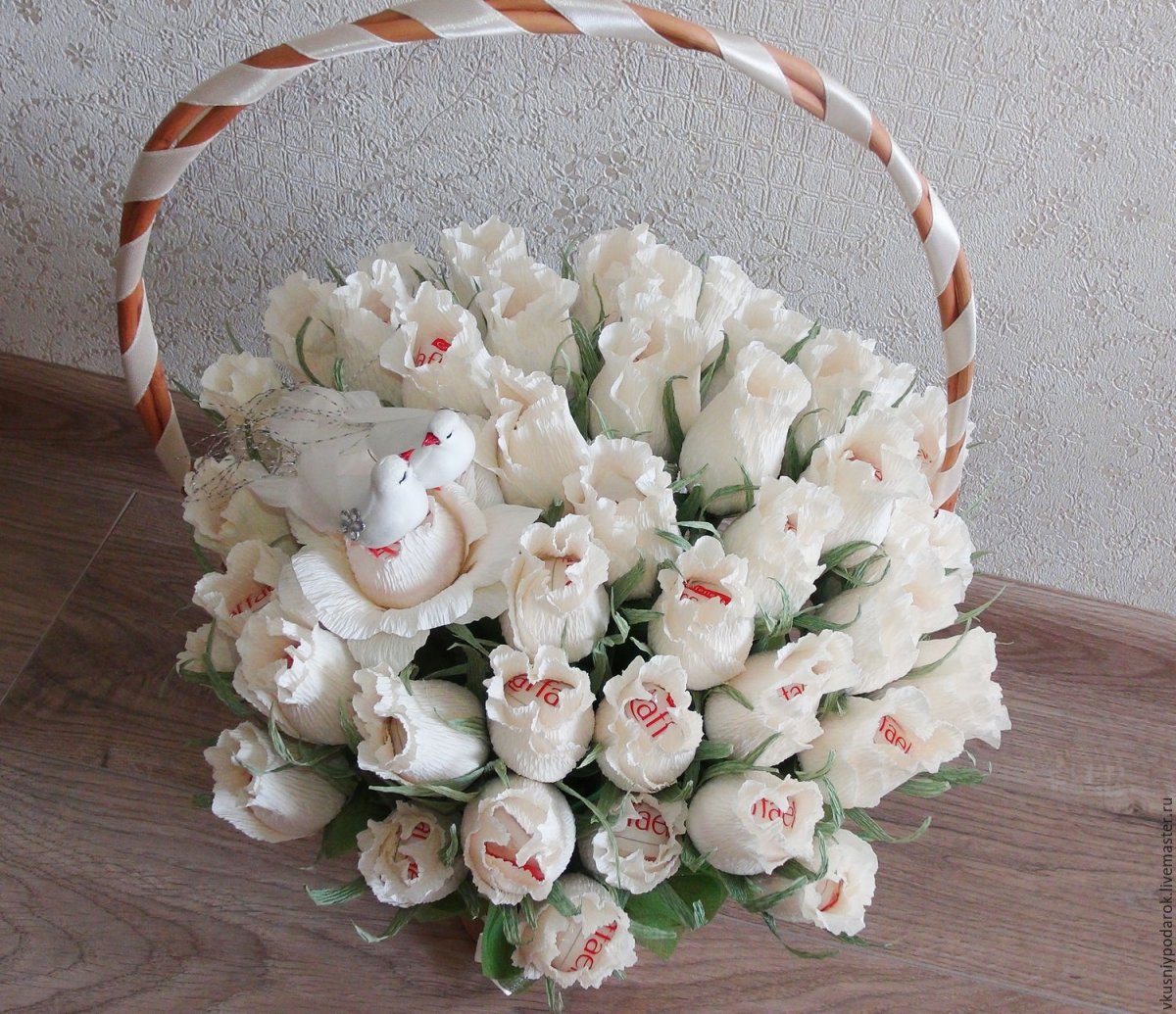 Букет из конфет с розами