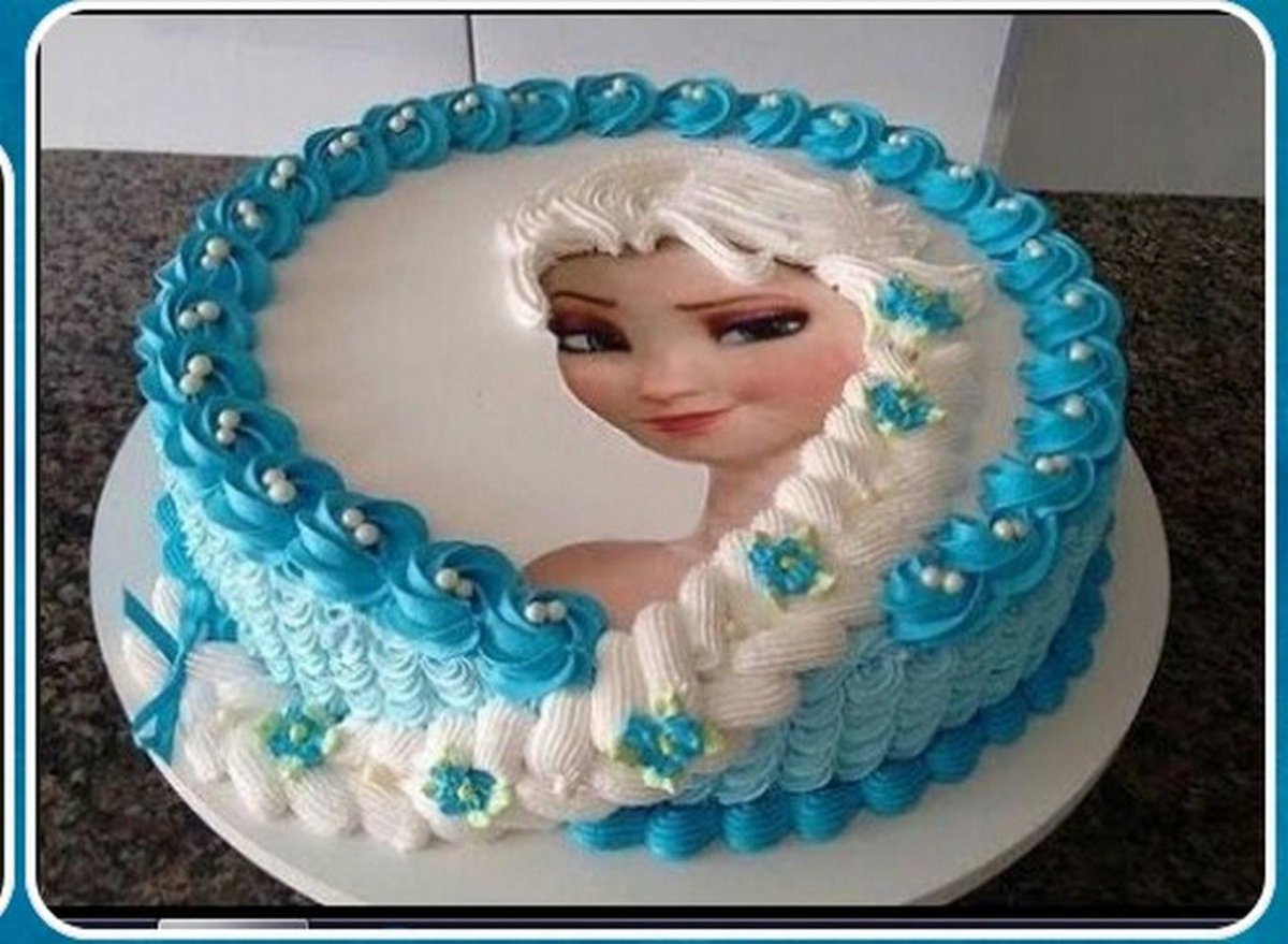Торт Холодное сердце с меренгами