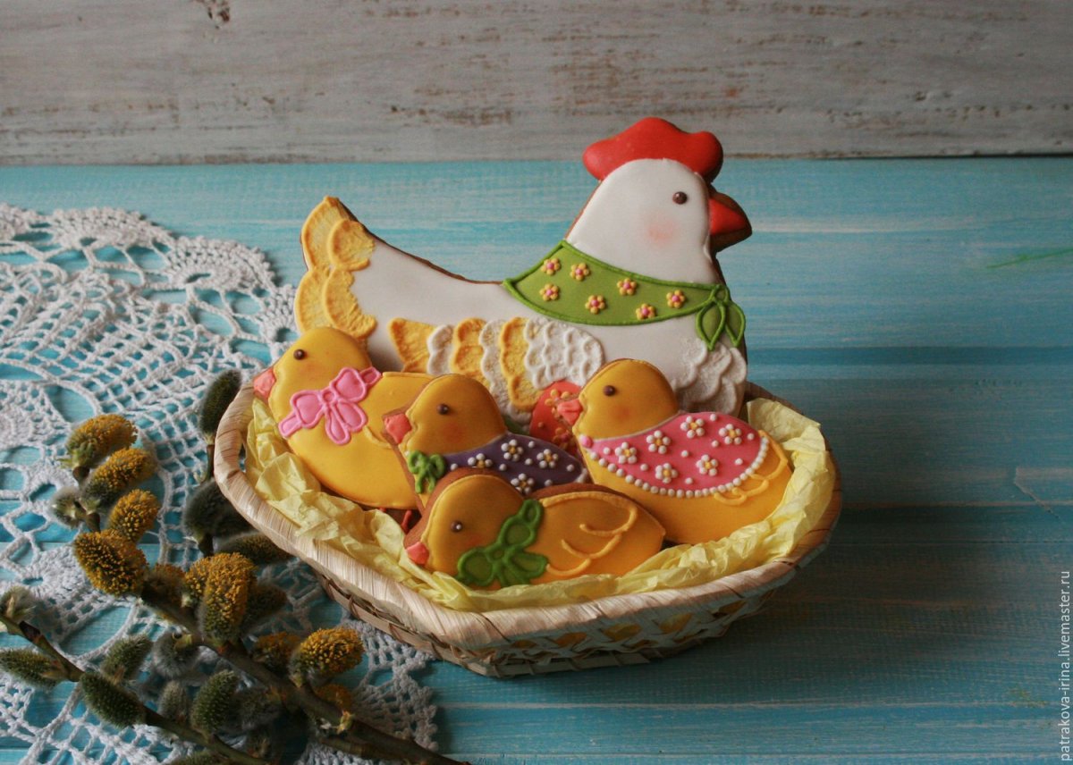 Имбирные пряники Курочка Пасхальная