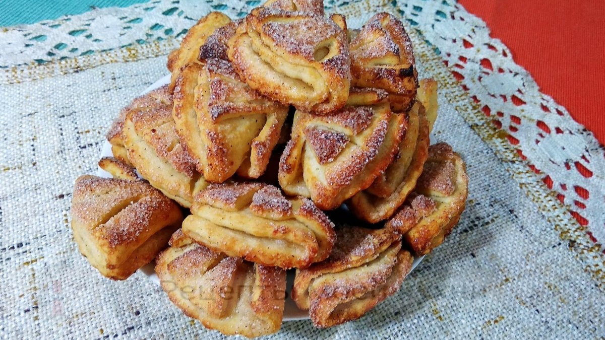 Творожное печенье ушки