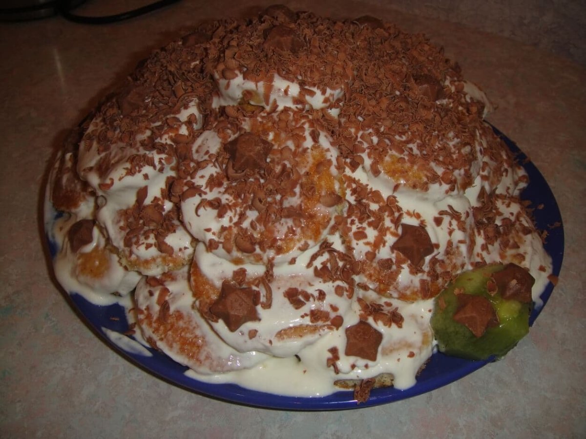 Торт черепашка без яиц на рисовой муке