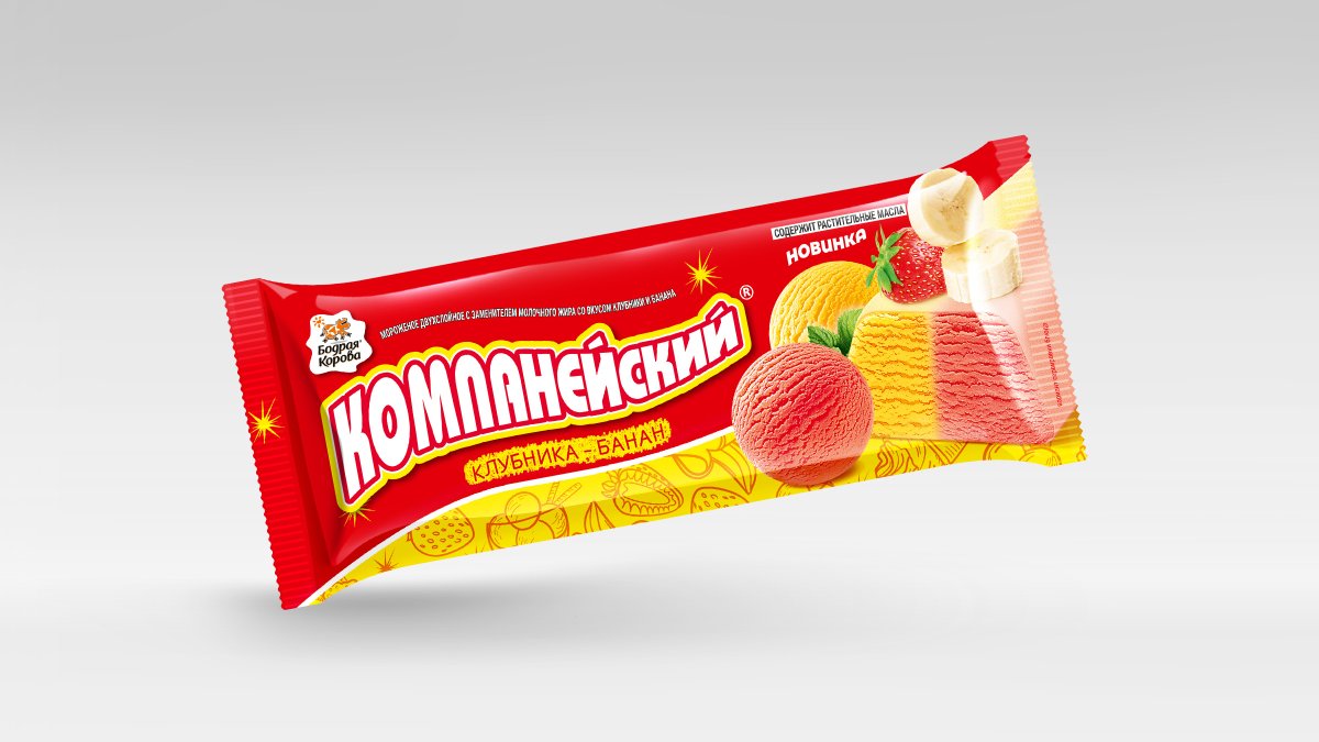 Домашнее бананово-клубничное мороженое