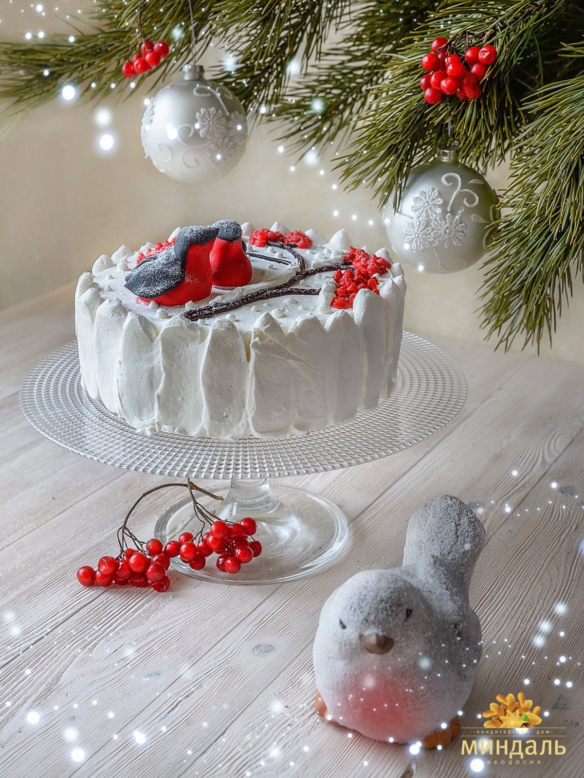 Новогодний торт без мастики