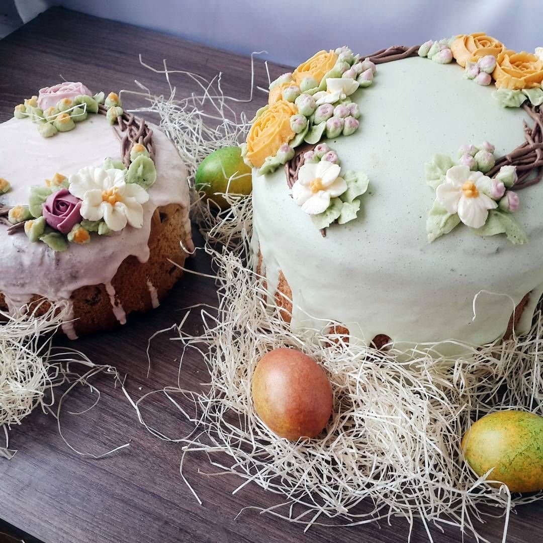 Украшение куличей мастикой