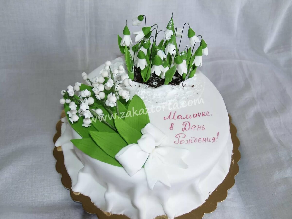 Торт с подснежниками