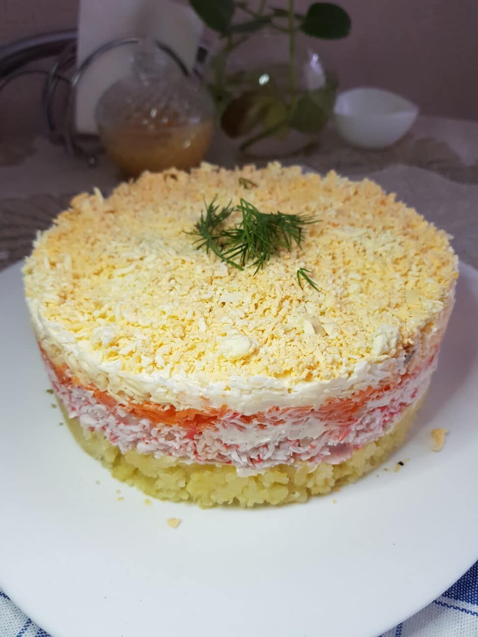 Салат Мимоза с сайрой
