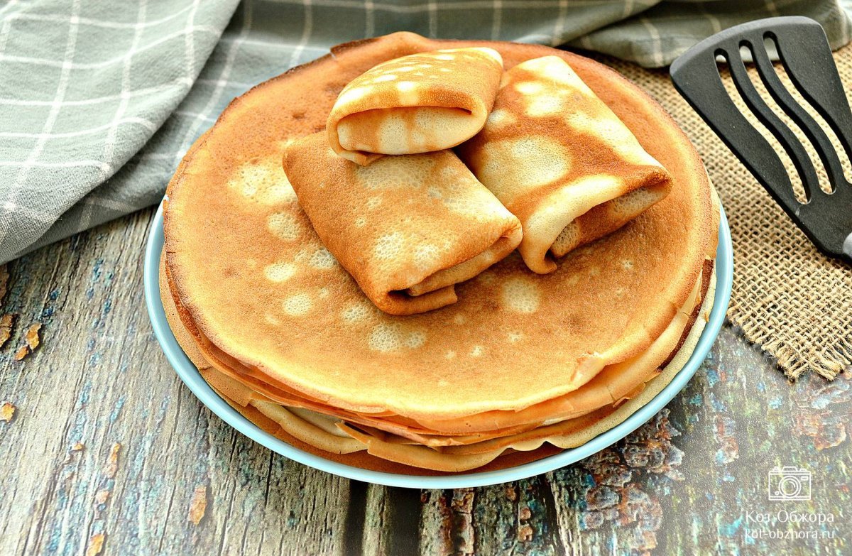 Блины с картошкой и грибами