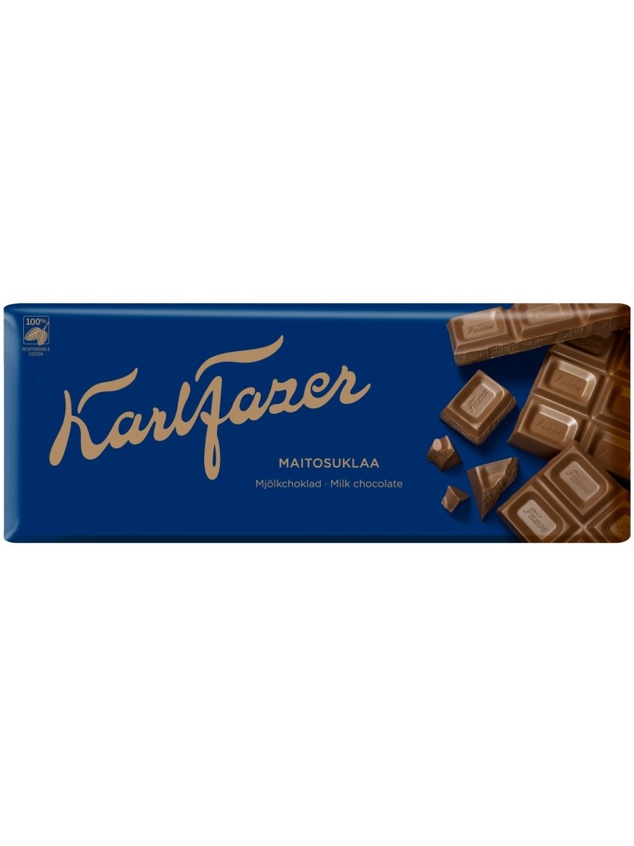 Шоколад fazer молочный с криспами Черничного йогурта 30% какао