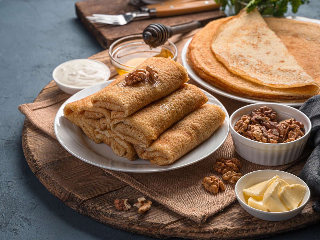 Блины тонкие с дырочками